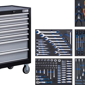 Carro de herramientas | 7 cajones | con 246 herramientas - 6060 BGS - Imagen 1