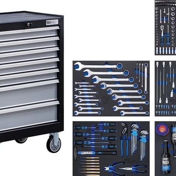 Carro de herramientas | 7 cajones | con 354 herramientas - 6077 BGS - Imagen 1