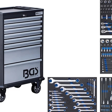 Carro de herramientas | 8 cajones | con 296 herramientas - 5051 BGS - Imagen 1