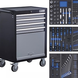 Carro de herramientas "Básico" | 4 cajones | con 151 herramientas - 4086 BGS - Imagen 1