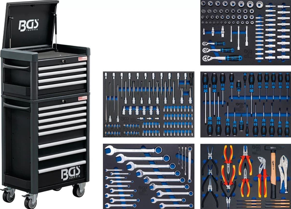 Carro de herramientas Pro Standard Maxi | 12 cajones | con 263 herramientas - 4088 BGS - Imagen 1