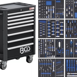 Carro de herramientas profesional | 8 cajones | con 259 herramientas - 4114 BGS - Imagen 1