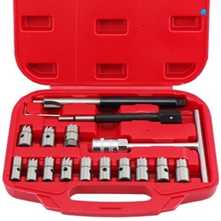 CONJUNTO DE ESCARIADORES DE ASIENTO DE INYECTORES DIESEL – 17 PIEZAS    10017 - Imagen 1