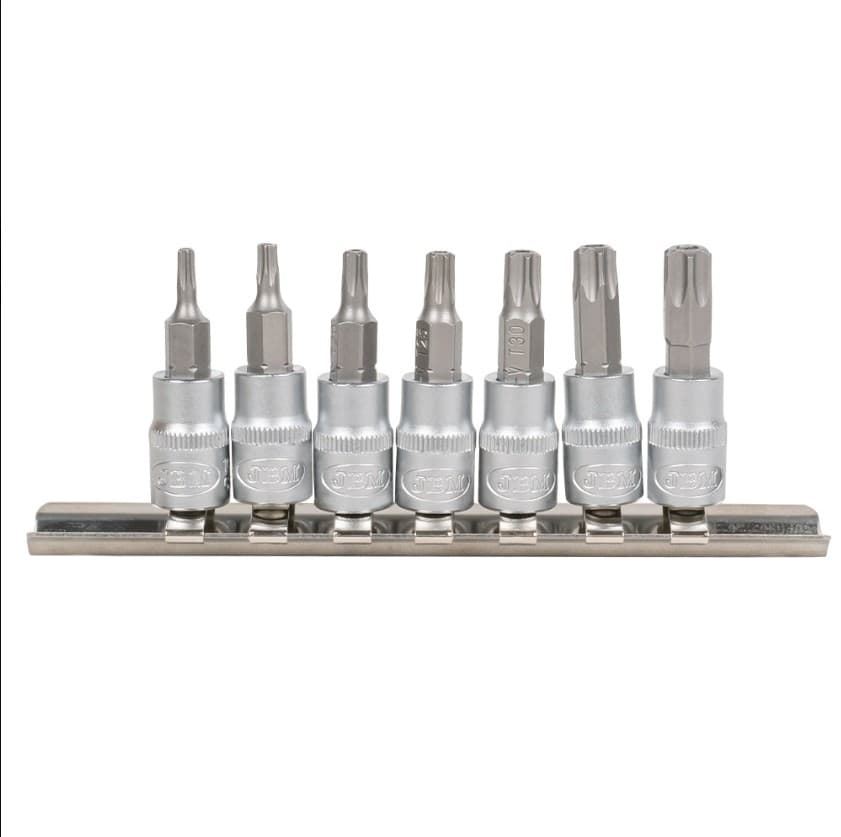 JUEGO DE 7 PUNTAS TORX INVIOLABLE 1/4"- 53127 JBM - Imagen 1