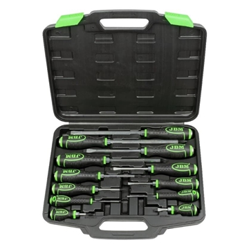 JUEGO DE DESTORNILLADORES DE GOLPEO GO-THROUGH CON PUNTA IMANTADA EN MALETÍN- 54126 JBM - Imagen 1