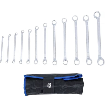 Juego de llaves de estrella dobles | acodada | 6 x 7 - 30 x 32 mm | 12 piezas BGS 1214 - Imagen 2