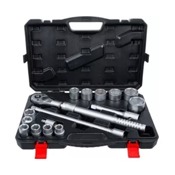 Juego de llaves de vaso | con carraca reversible, extensible | 20 mm (3/4") | 19 - 50 mm | 16 piezas - 71024 BGS - Imagen 1