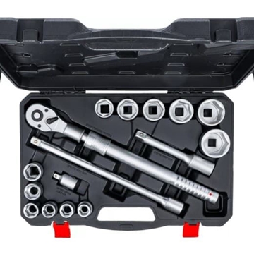 Juego de llaves de vaso | con carraca reversible, extensible | 20 mm (3/4") | 19 - 50 mm | 16 piezas - 71024 BGS - Imagen 2