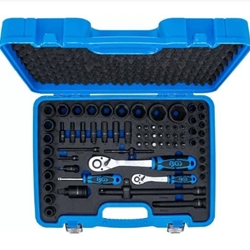 Juego de llaves de vaso de impacto hexagonal | 6,3 mm (1/4") + 12,5 mm (1/2") | 69 piezas - 5255 BGS - Imagen 2