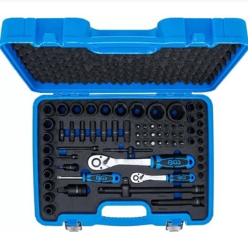 Juego de llaves de vaso de impacto hexagonal | 6,3 mm (1/4") + 12,5 mm (1/2") | 69 piezas - 5255 BGS - Imagen 2