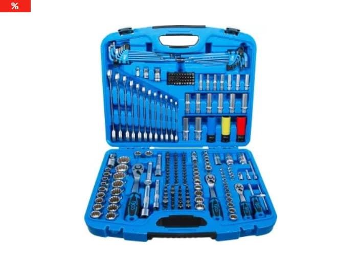 Juego de llaves de vaso Gear Lock | entrada 6,3 mm (1/4") | 10 mm (3/8") / 12,5 mm (1/2") | 218 piezas - 2290 BGS - Imagen 1