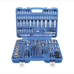 Juego de llaves de vaso hexagonal | entrada 6,3 mm (1/4") | 10 mm (3/8") / 12,5 mm (1/2") | medidas en pulgadas | 192 piezas - 2245 BGS - Imagen 1