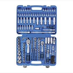 Juego de llaves de vaso hexagonal | entrada 6,3 mm (1/4") | 10 mm (3/8") / 12,5 mm (1/2") | medidas en pulgadas | 192 piezas - 2245 BGS - Imagen 2