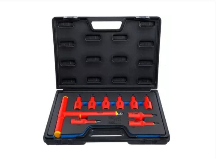 Juego de puntas de vaso VDE | entrada 12,5 mm (1/2") | perfil en T (para Torx) T20 - T55 | 10 piezas - 7131 BGS - Imagen 1