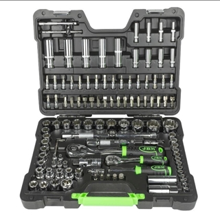 MALETÍN DE HERRAMIENTAS DE 113 PIEZAS VASOS 1/2" Y 1/4" DE 12 CANTOS CROMADO  JBM 54047 - Imagen 1