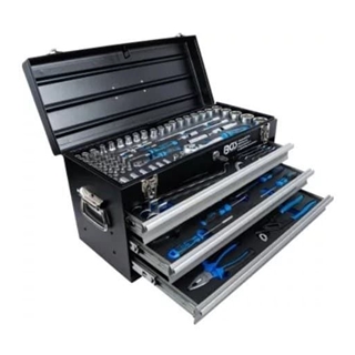 Maletín de herramientas metálico | 3 cajones | con 143 herramientas - 3318 BGS - Imagen 1