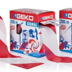 ROLLO CINTA SEÑALIZACIÓN BALIZAR  ROJA-BLANCA 200MX70MM - Imagen 1