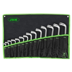 SET 14 LLAVES PIPA DE DOBLE BOCA- 51528 JBM - Imagen 1