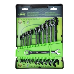 SET DE 12 LLAVES COMBINADAS CON TRINQUETE- 54117 - Imagen 1