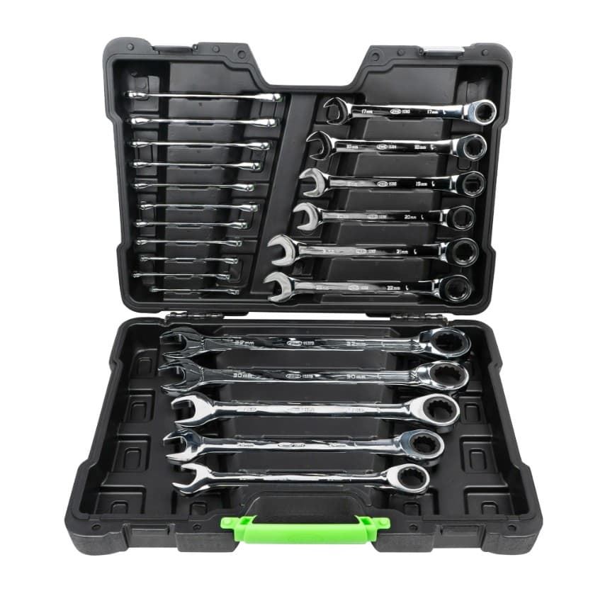 SET DE 22 LLAVES COMBINADAS CON TRINQUETE EN MALETÍN- 54041 JBM - Imagen 1