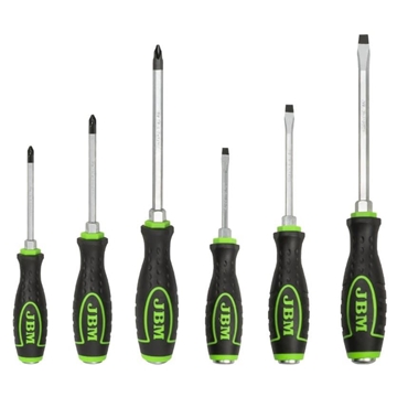SET DE 6 DESTORNILLADORES GO-THROUGH (3 ESTRELLA + 3 PLANOS)- 54071 JBM - Imagen 1
