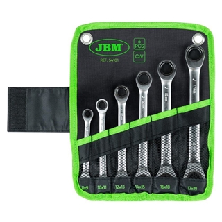 SET DE 6 LLAVES CON TRINQUETE- 54101 JBM - Imagen 1