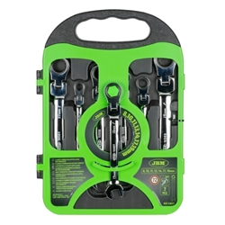 SET DE 7 LLAVES COMBINADAS ARTICULADAS CON TRINQUETE- 53017 JBM - Imagen 1