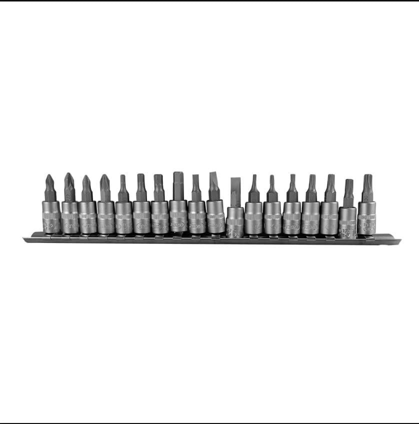 SET DE PUNTAS 1/4" 18 PCS- 52909 JBM - Imagen 1