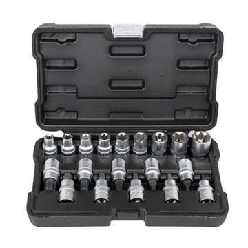 SET DE VASOS Y PUNTAS TORX DE 1/2" 19 PIEZAS- 54266 JBM - Imagen 1